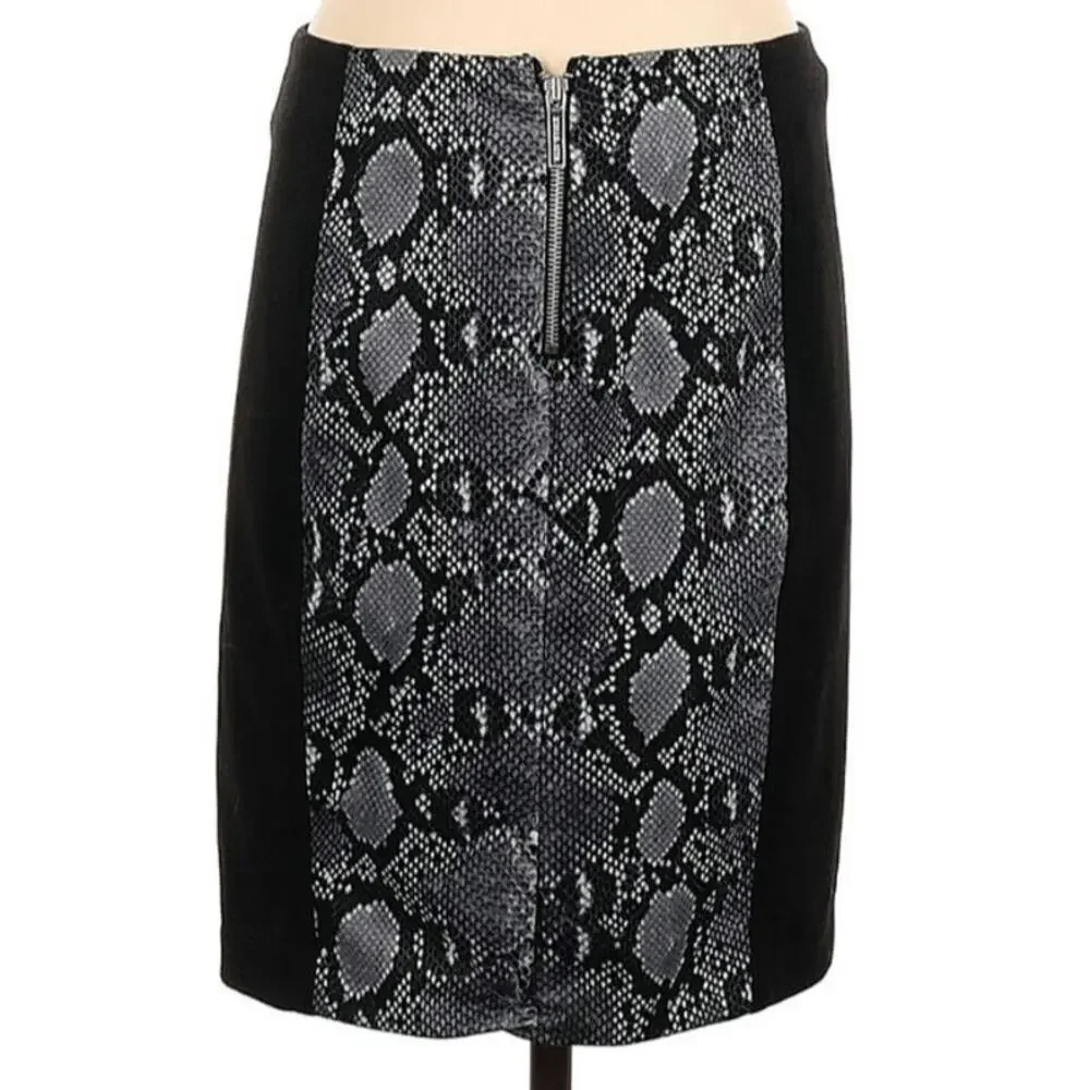 Michael Kors Color Block Snake Skirt
